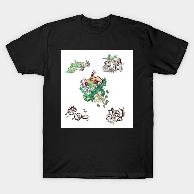 Shiitake Stir Fry T-Shirt by sadnettles